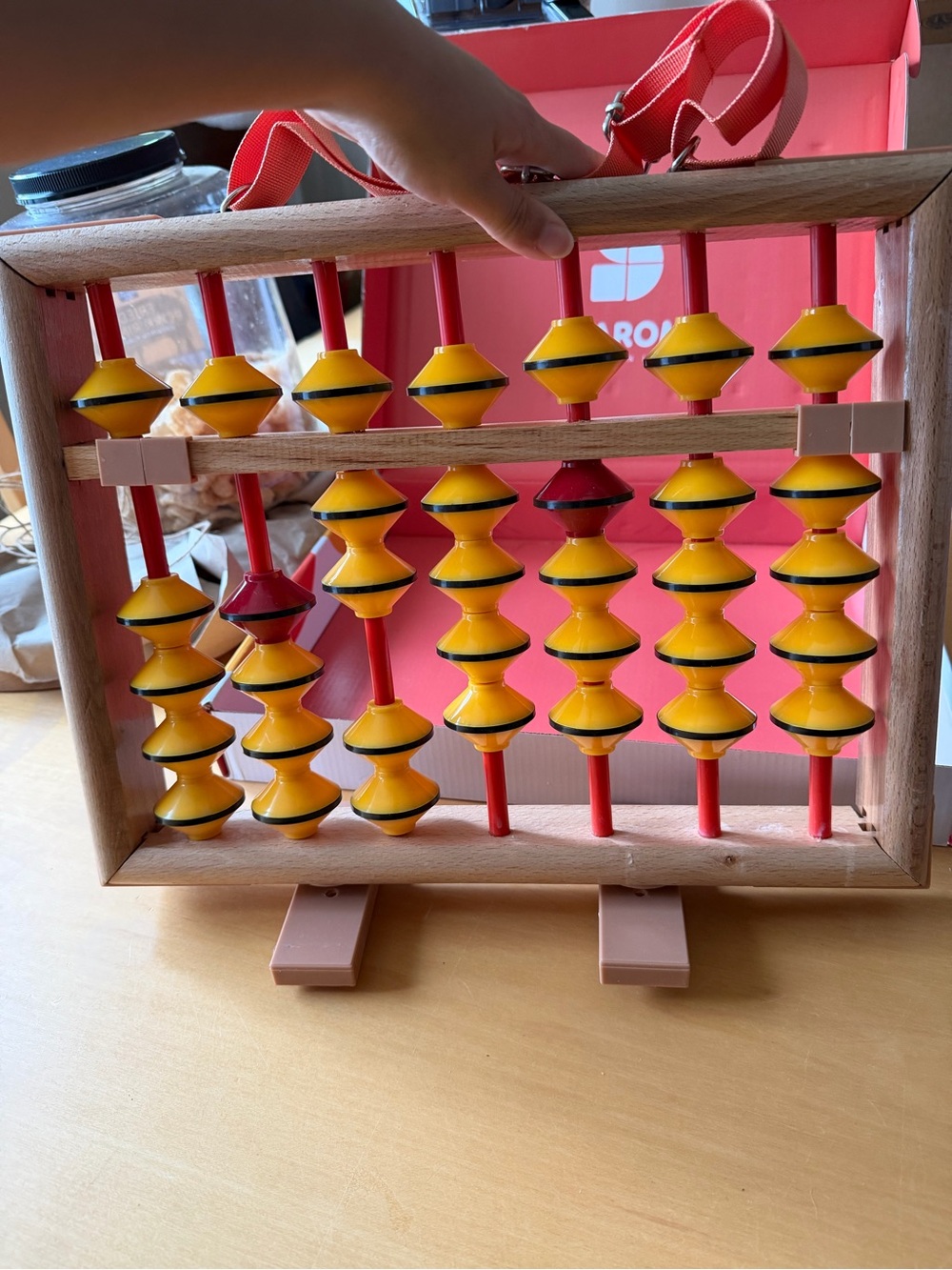 Sharome Wooden Learning Abacus - Yellow and Red